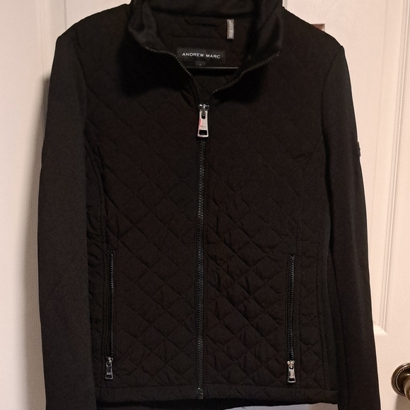 Andrew Marc Black Quilted Puffer Jacket - Picture 1 of 3